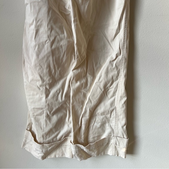 Anthropologie Pilcro 26 Slouchy Full-Length Paint Splatter Chino Pants Creme - Picture 7 of 10